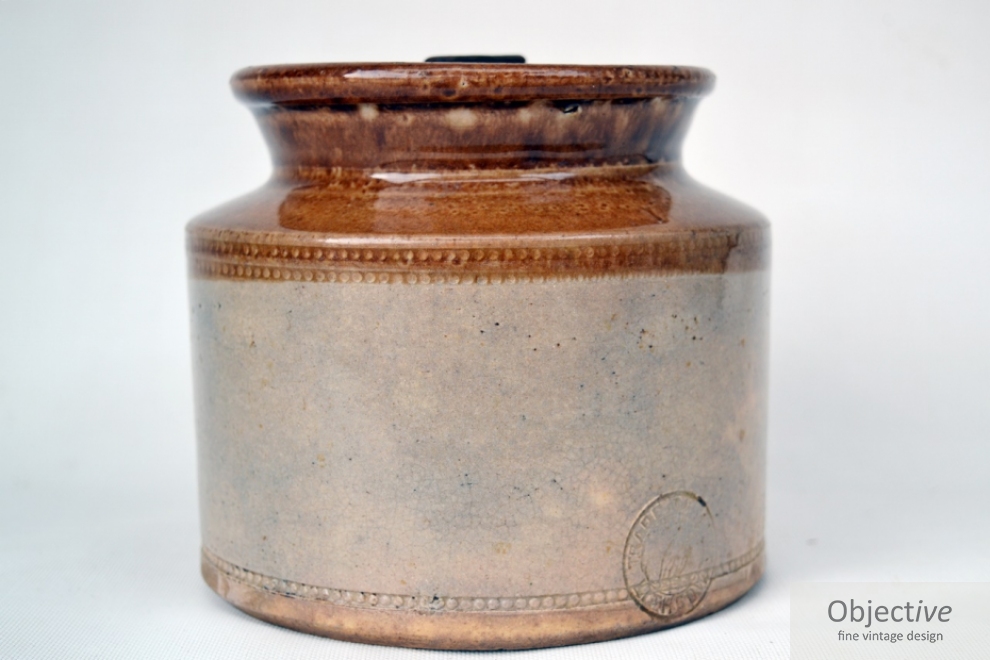 Lithgow Pottery Canister w/ Kangaroo Mark Objective Fine Vintage Design