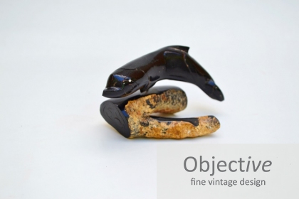 Carved-Black-Coral, Carved-Dolphin, Pacific-Souvenir,
