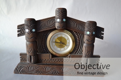 Maori-carved-Mantle-Clock,