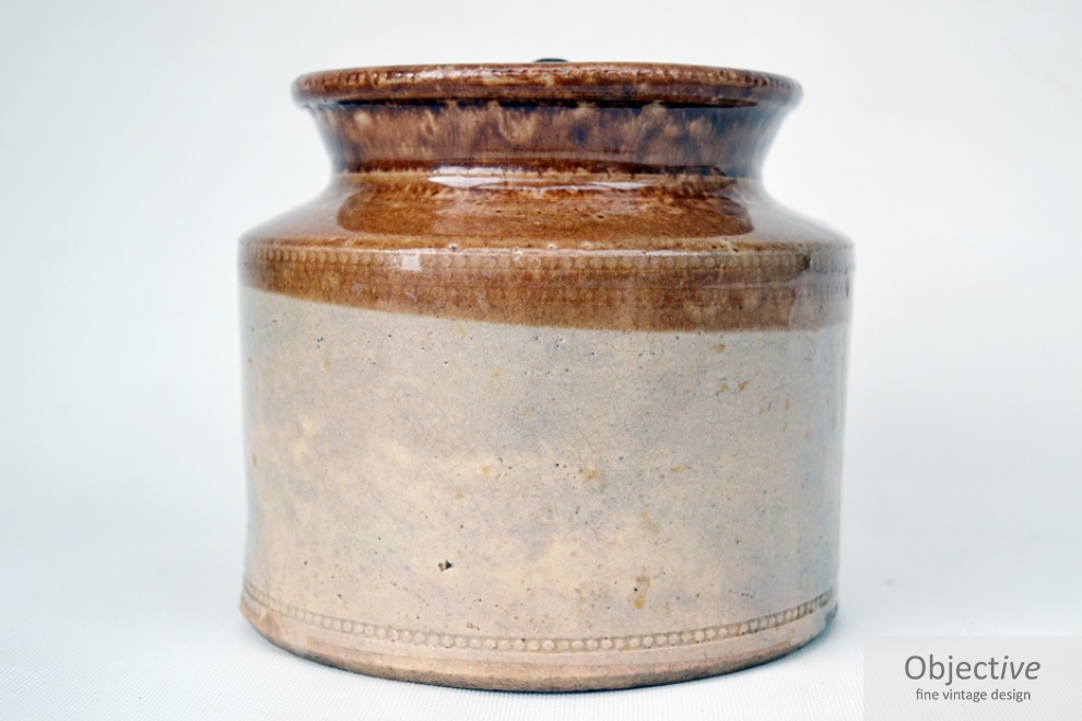 Lithgow Pottery Canister w/ Kangaroo Mark Objective Fine Vintage Design